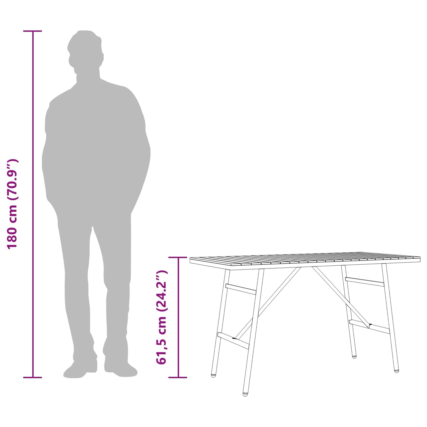 Tavolo da pranzo Marrone 110 x 55 x 61,5 cm | homemem39