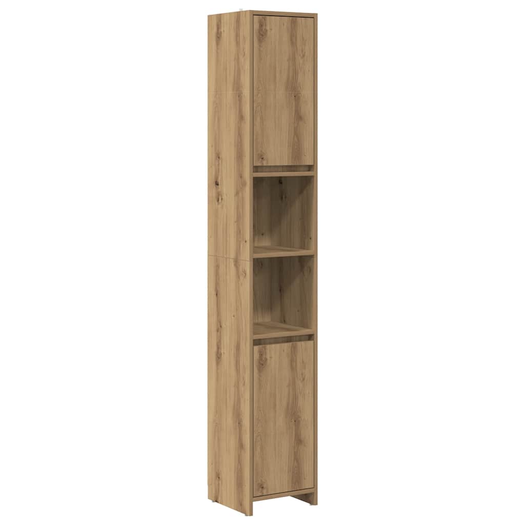 Set Mobili da Bagno 3 pz Rovere Artigianale Legno Multistrato | homemem39
