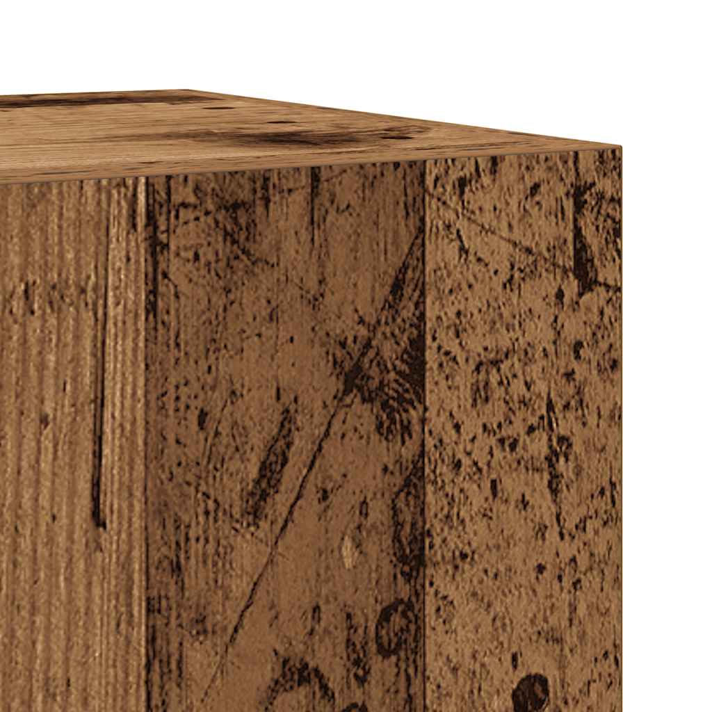Set Mobili da Bagno 4 pz Legno Antico in Legno Multistrato