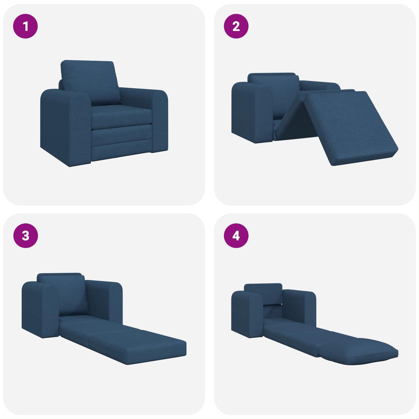 Divano letto Blu 98 x 71 x 83 cm Tessuto