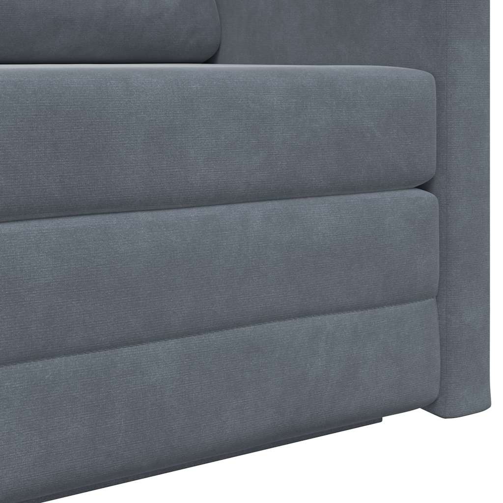 Divano letto Grigio scuro 124 x 204 x 61 cm Velluto - homemem39