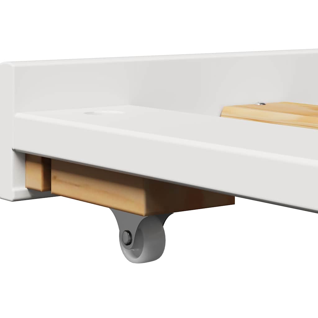 Lettino con Rotelle senza Materasso IRUN Bianco 90x200 cm