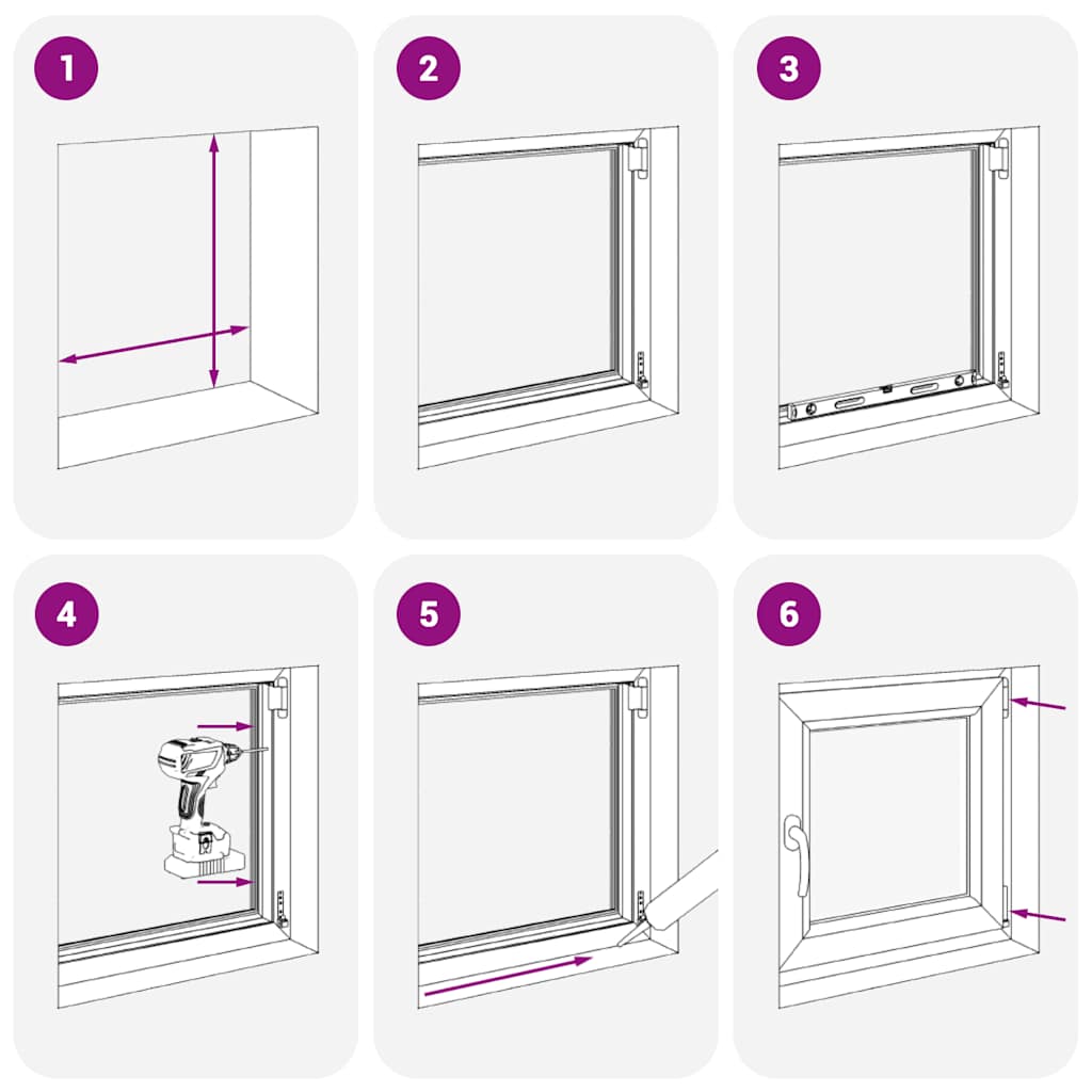 Finestra per cantina "RISOR" 50x50 cm anta ribalta DIN destra bianca - homemem39