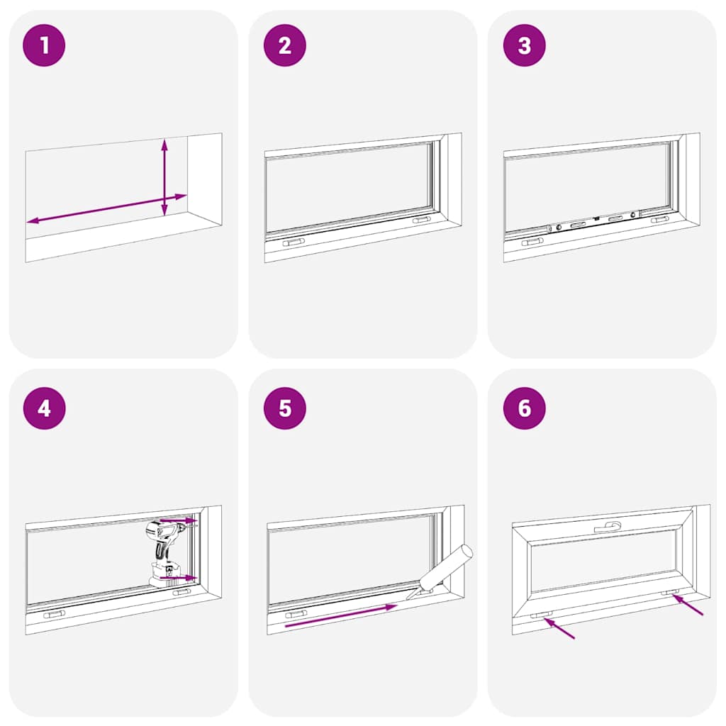 Finestra per cantina "RISOR" 100x50 cm Anta-ribalta DIN Destra Antracite