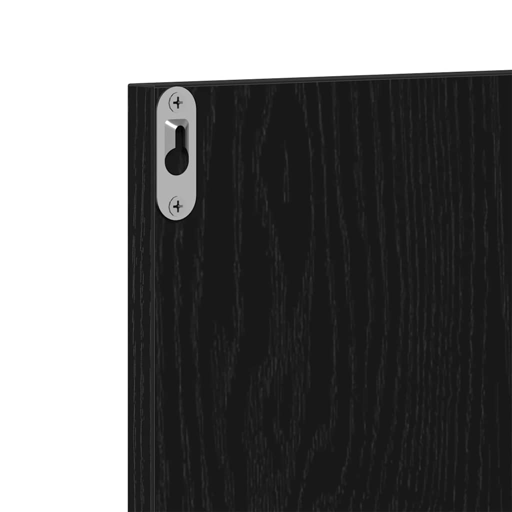 Set mobili da ingresso 4 pcs Rovere Nero Legno multistrato | homemem39