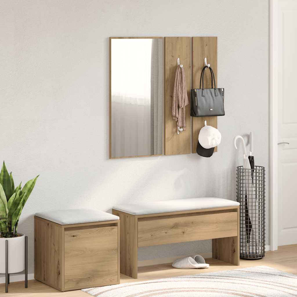 Set di Mobili da Corridoio Rovere Artigianale Legno Multistrato | homemem39