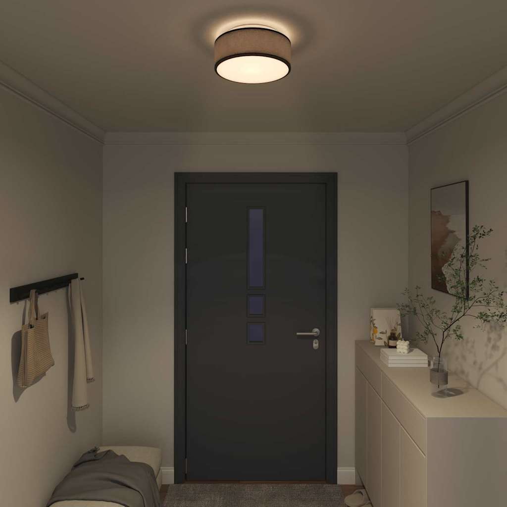 Lampada da soffitto Nero 30 x 30 x 13,5 cm Tessuto | homemem39