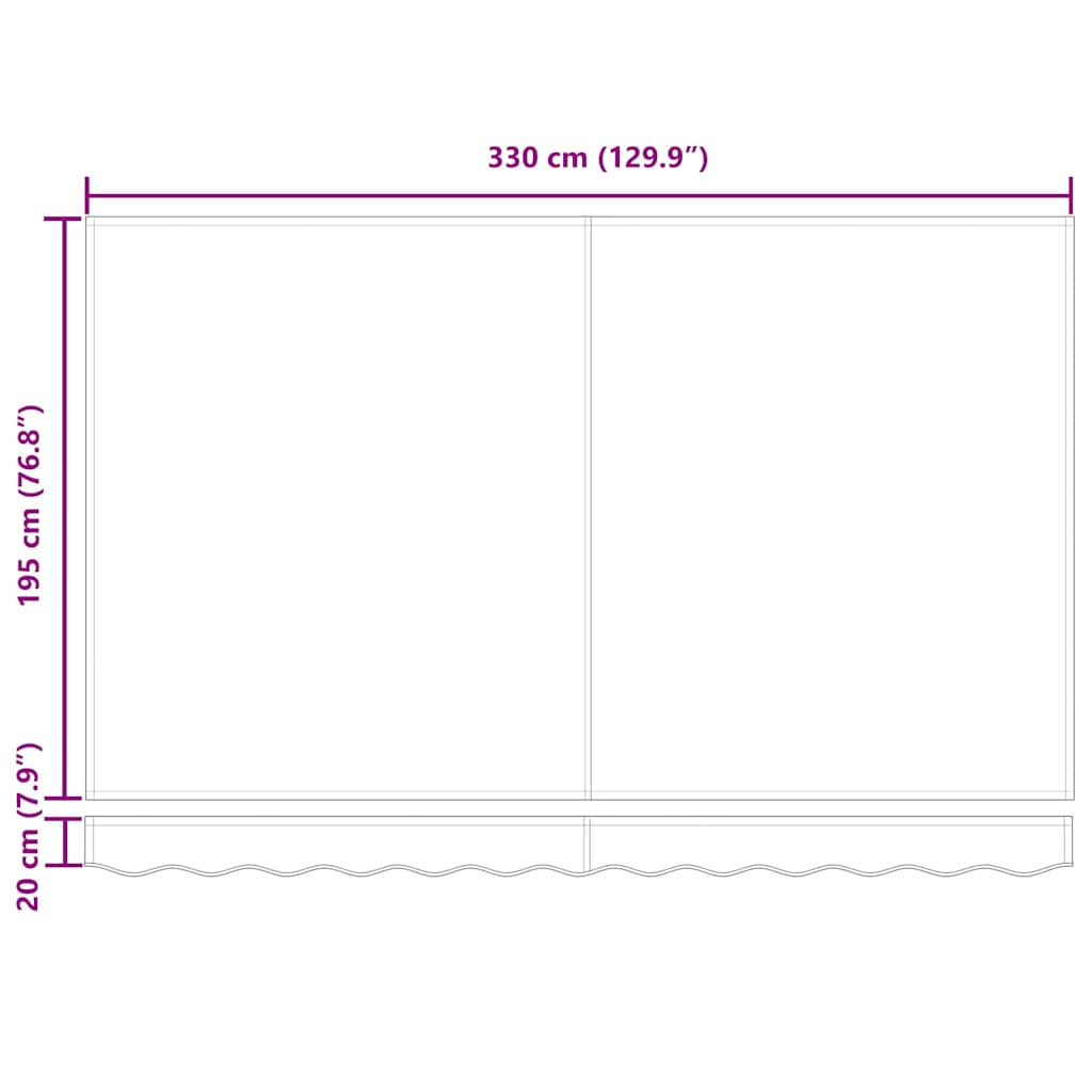 Telo di ricambio per tenda da sole Crema 350 x 200 cm Tela - homemem39