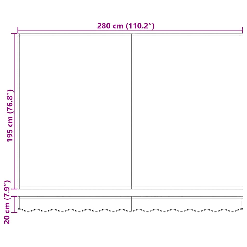 Telo di ricambio per tenda da sole Rosso Borgogna 280 x 195 cm | homemem39
