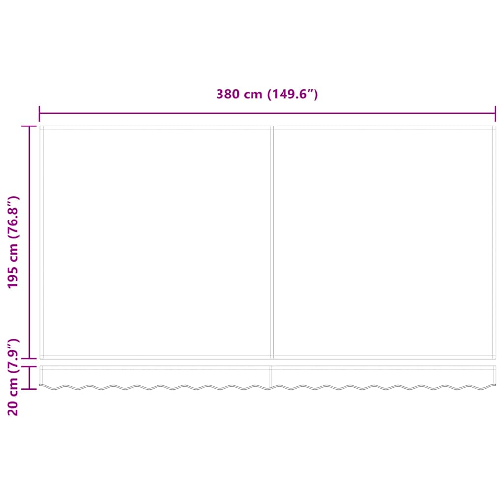 Telo di ricambio per tenda da sole Marrone 4 x 2 m Poliestere | homemem39