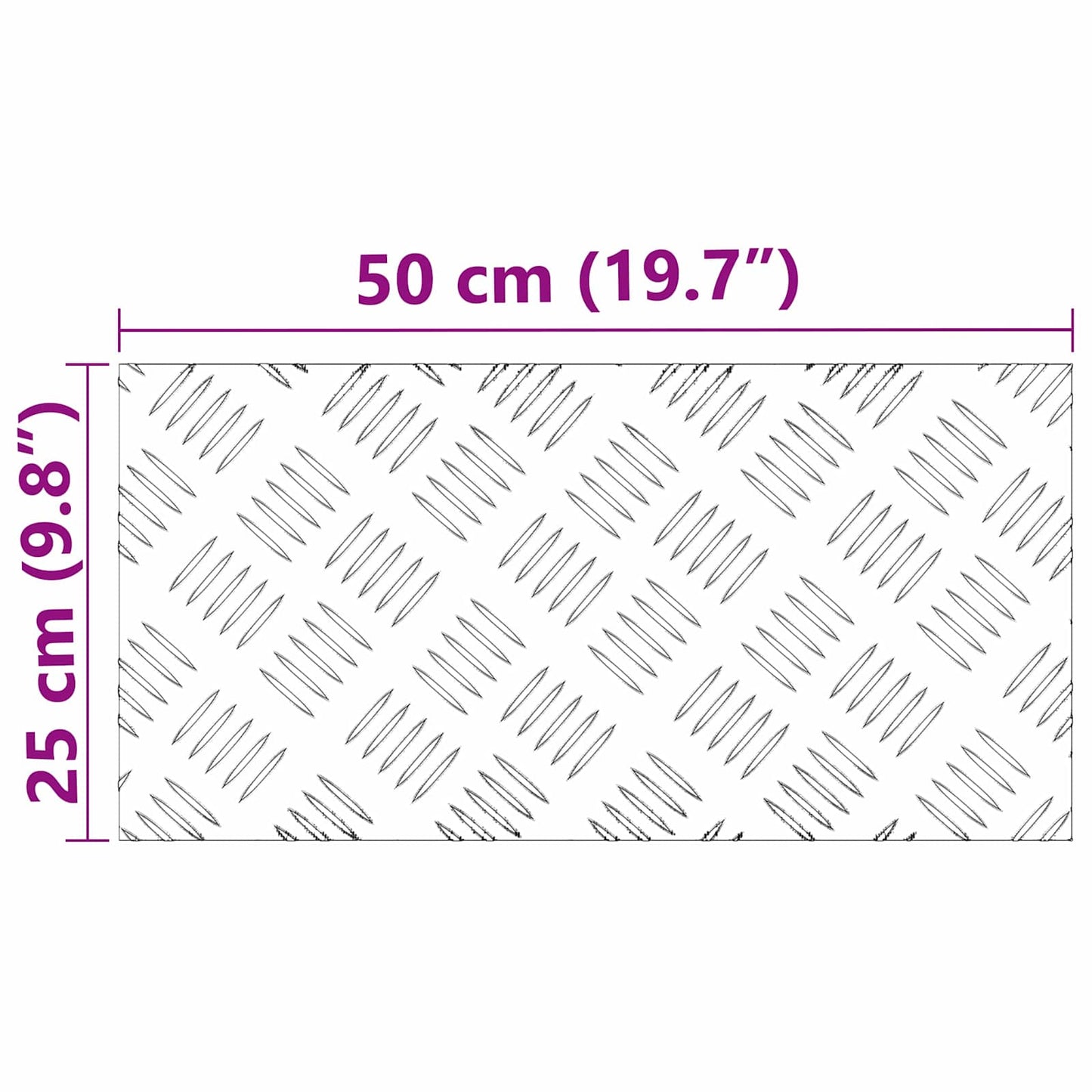 Gradini per Scale 2 pcs Argento 50 x 25 cm Alluminio