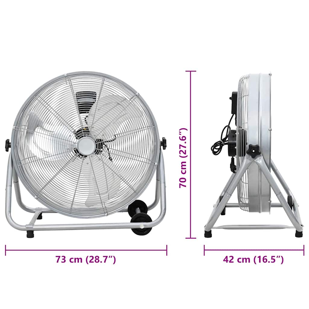 Ventilatore a tamburo Argento 73 x 42 x 70 cm Alluminio | homemem39