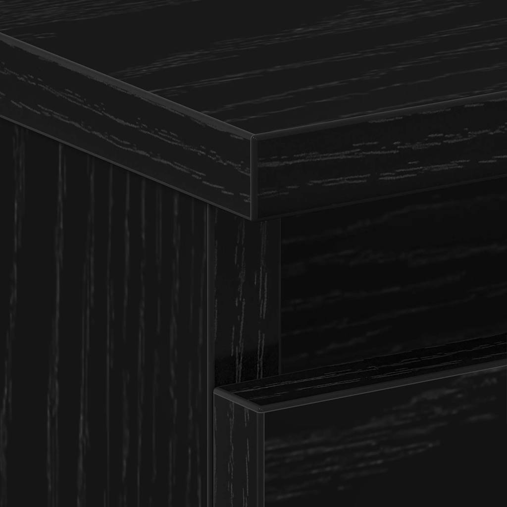 Armadio da Notte 2 pcs Rovere Nero 40 x 35 x 62,5 cm