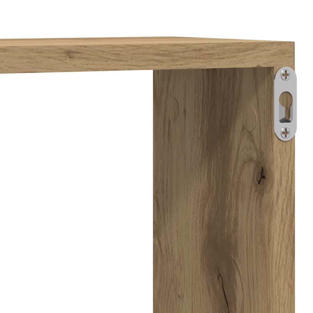 Scaffali da parete 2 pcs Rovere Artigianale 80 x 15 x 26 cm