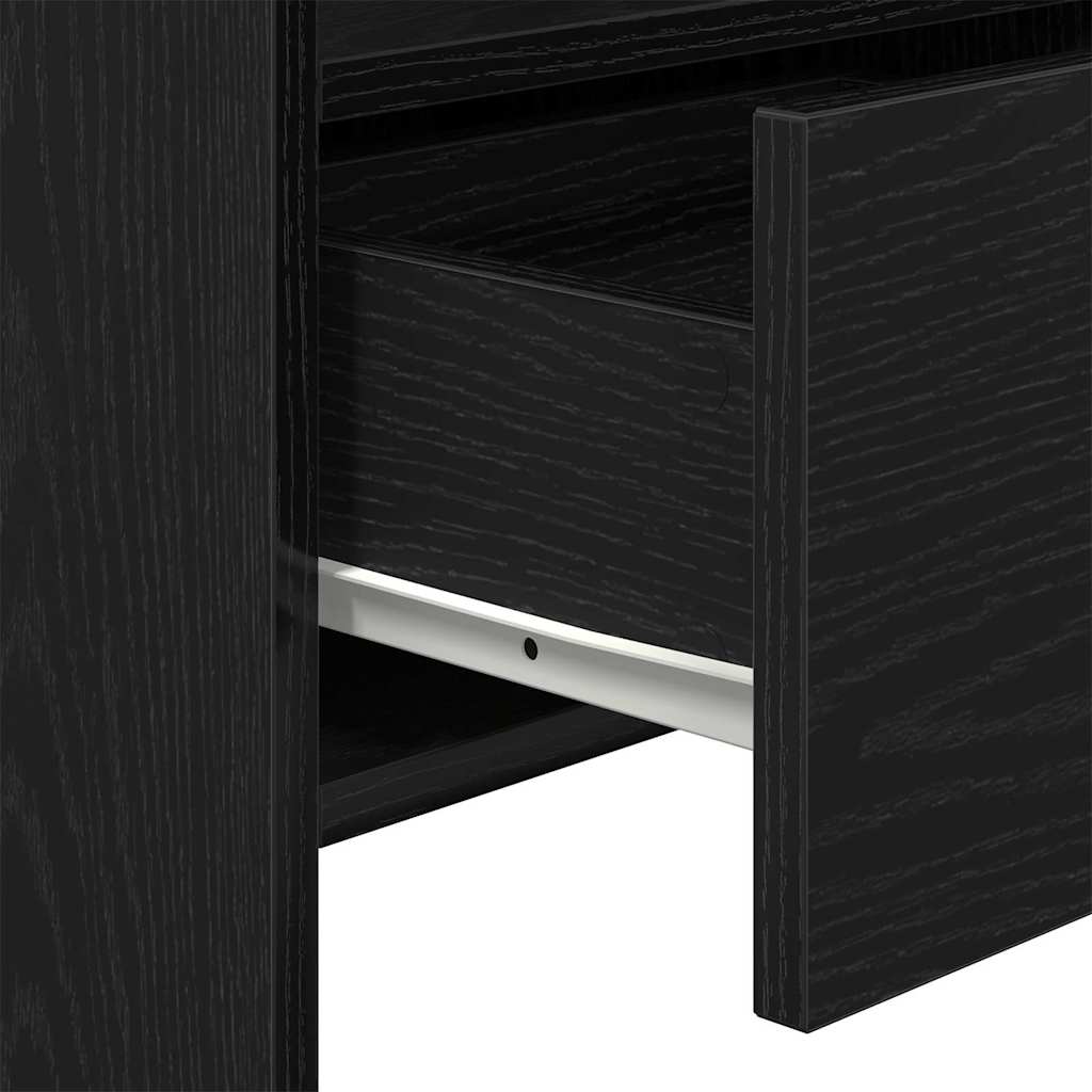 Credenza Rovere Nero 105 x 30 x 70 cm Legno multistrato