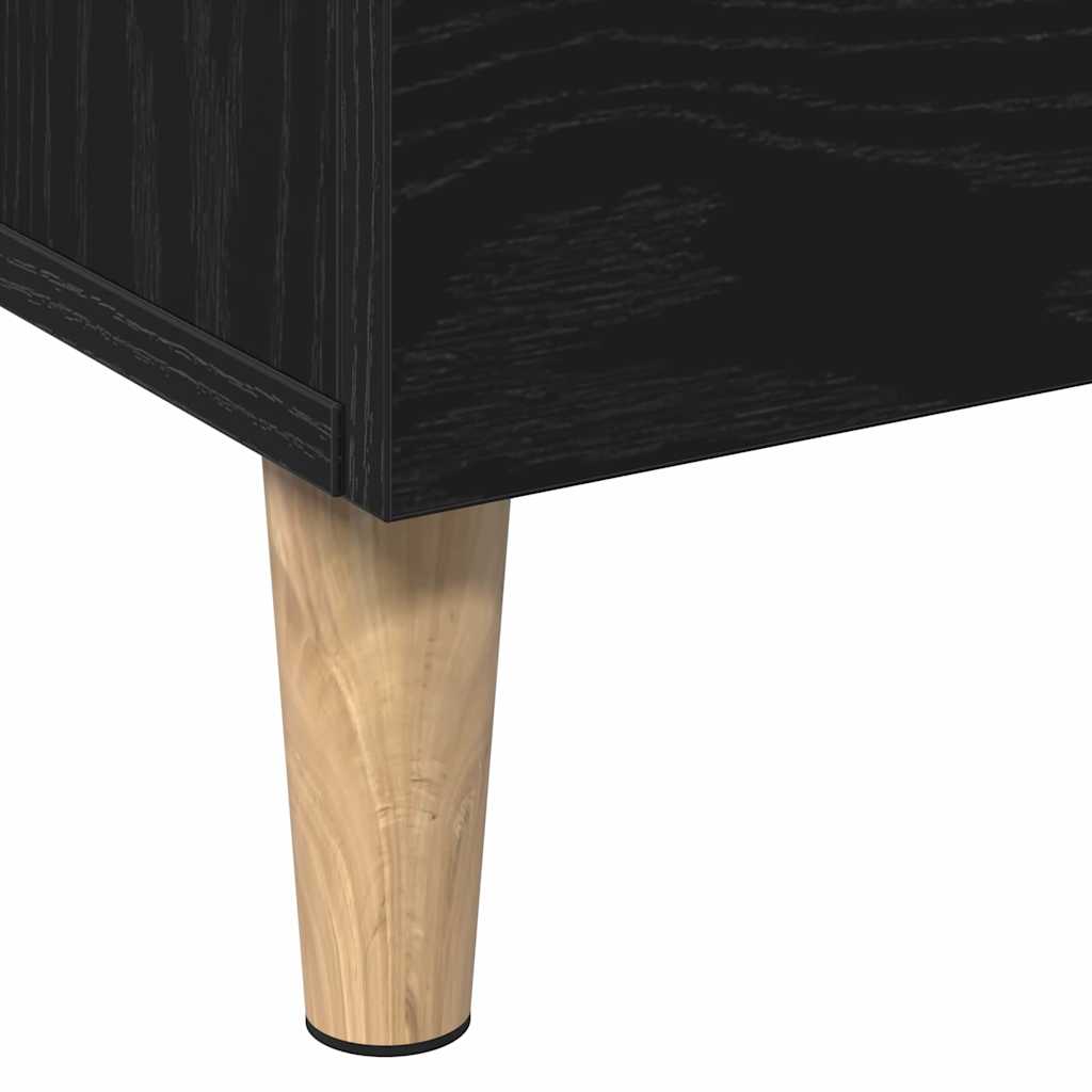 Credenza Rovere Nero 70 x 31 x 115 cm Legno multistrato