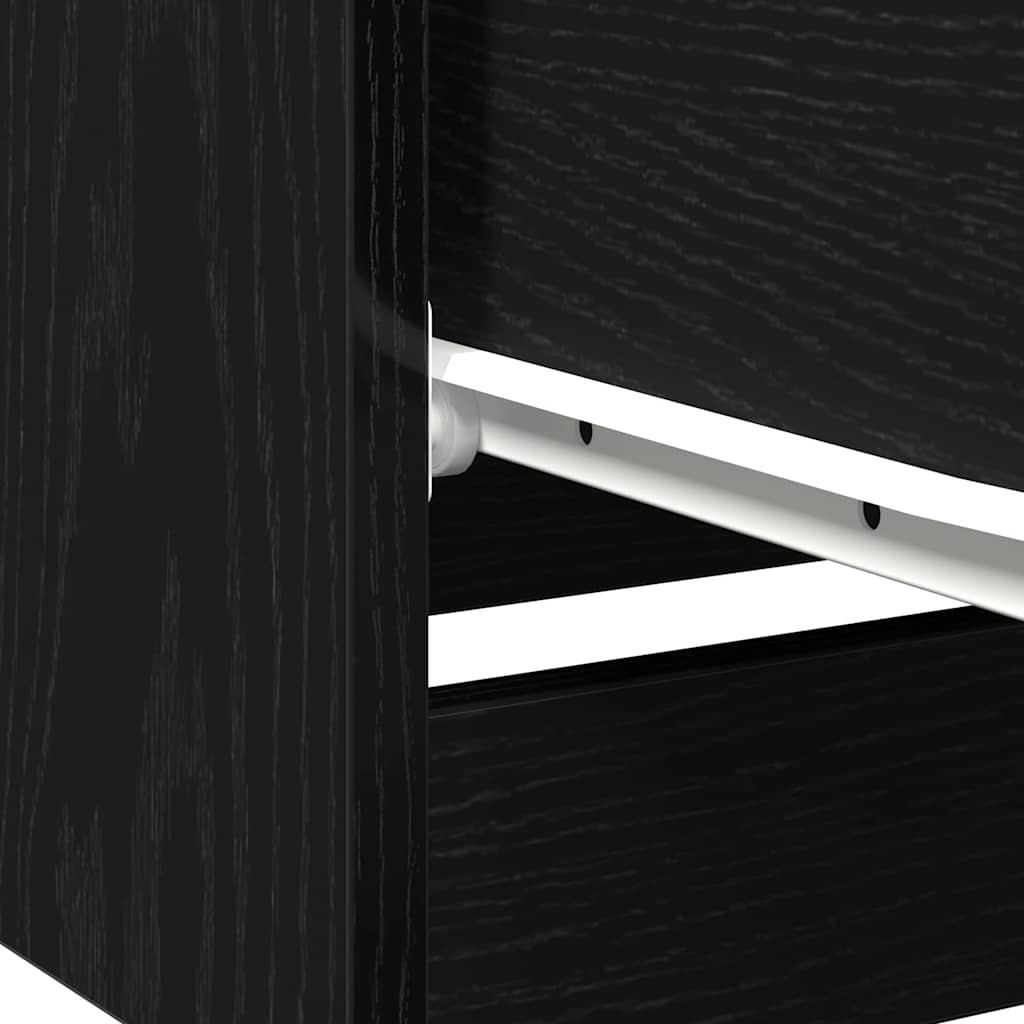 Armadio da Notte Rovere Nero 40 x 65 x 65 cm Legno multistrato | homemem39