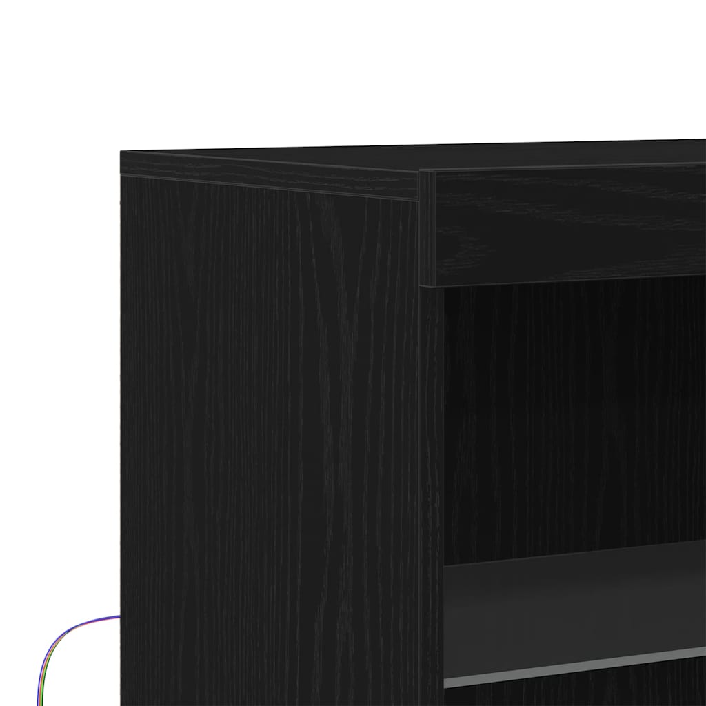 Madia LED Nero 60 x 37 x 100 cm Legno multistrato | homemem39