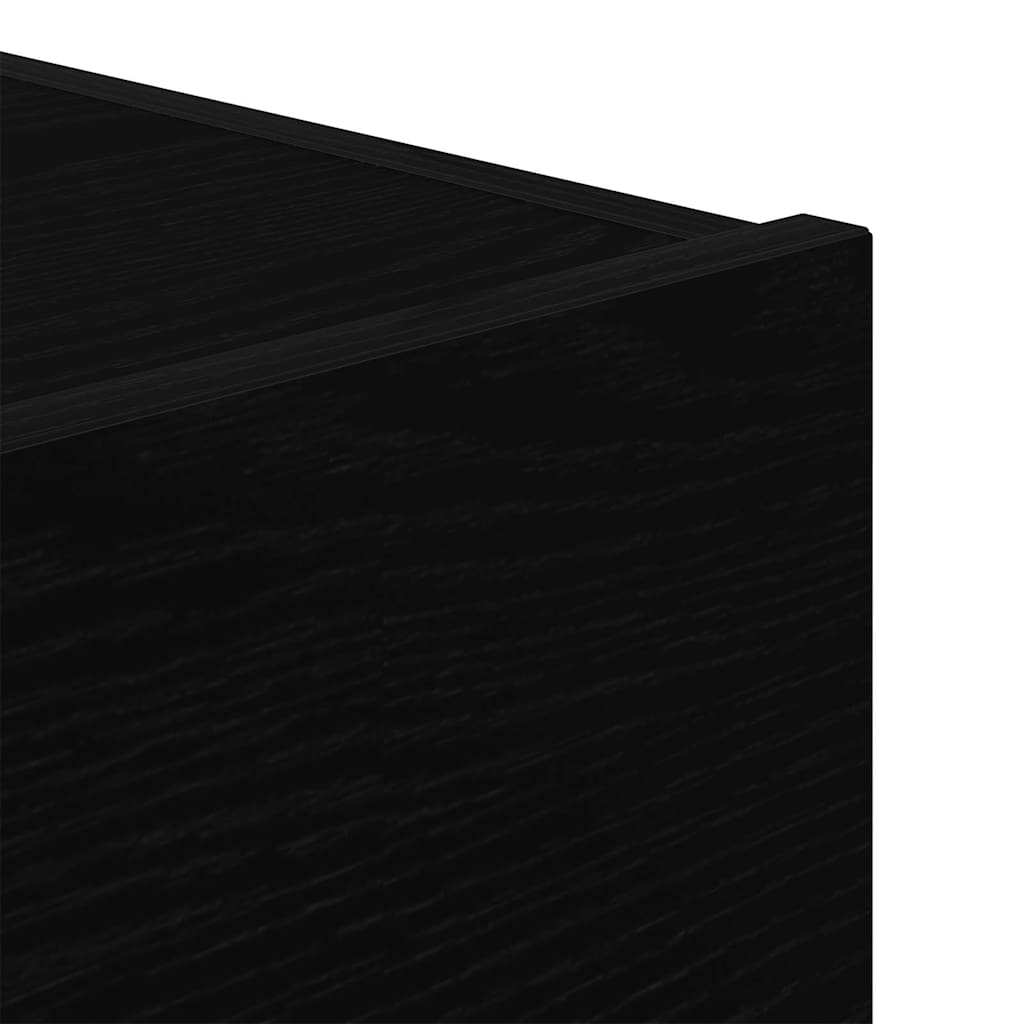 Armadio da Notte Rovere Nero 45 x 40 x 55 cm Legno multistrato