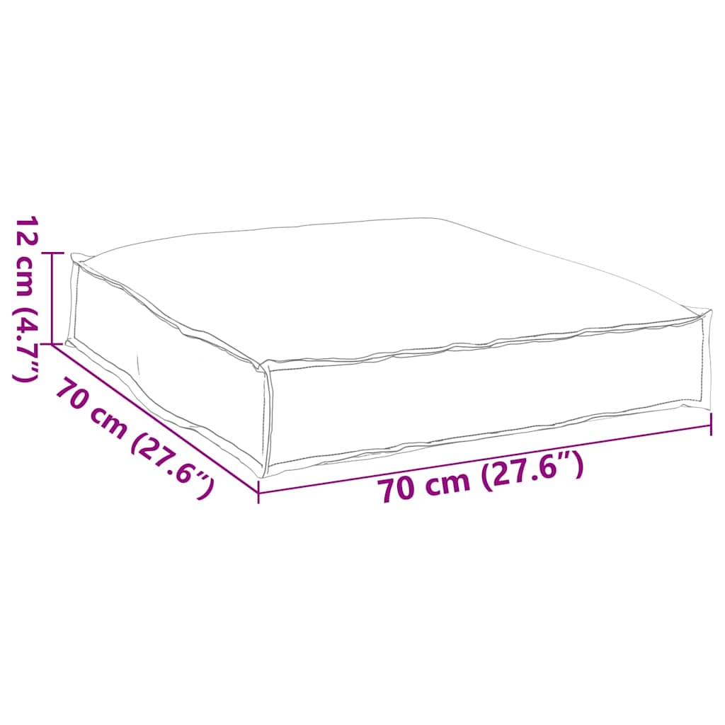 Cuscino Nero 70 x 70 x 12 cm Tessuto Oxford | homemem39
