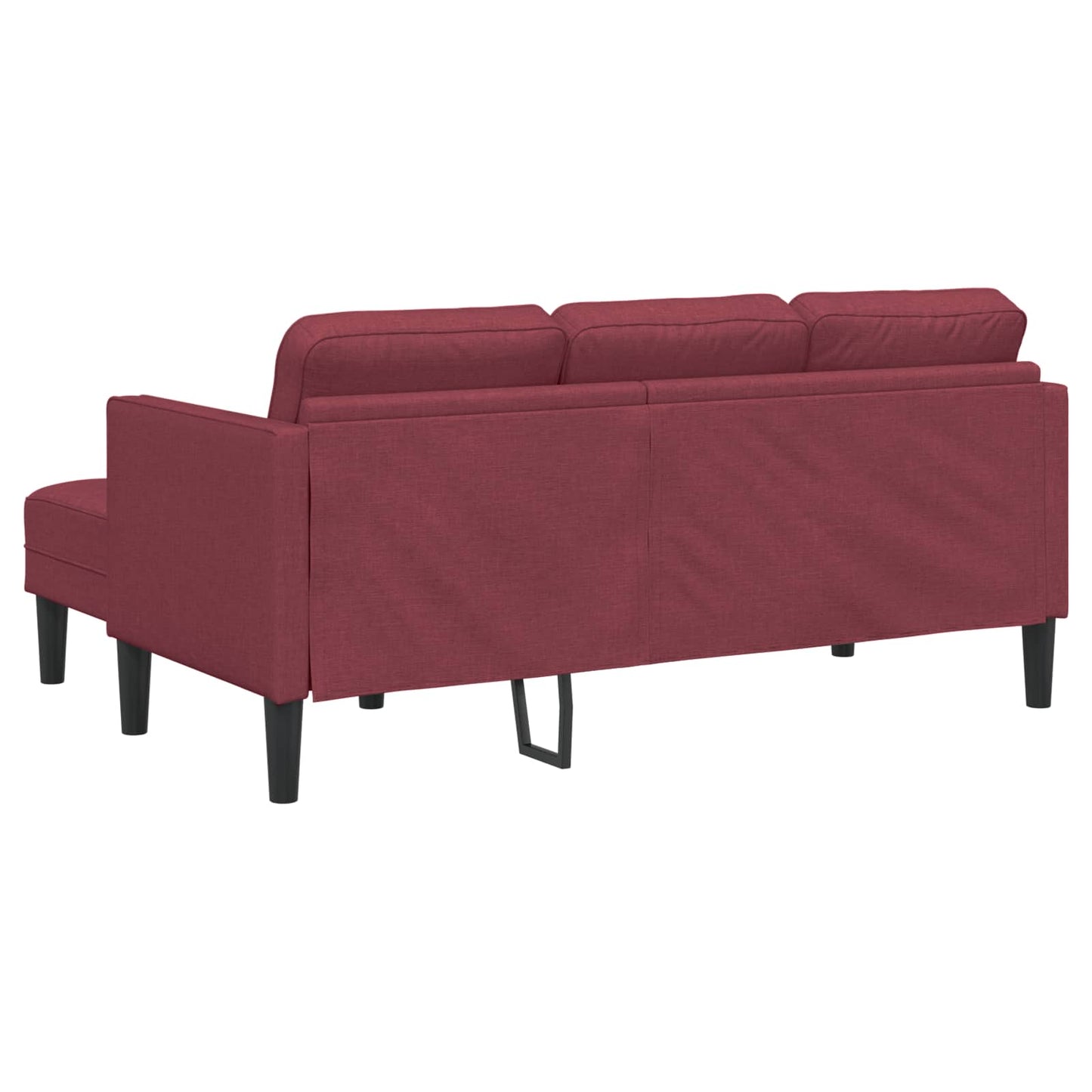 Set di divani con cuscino 2 pcs Rosso Vino Poliestere