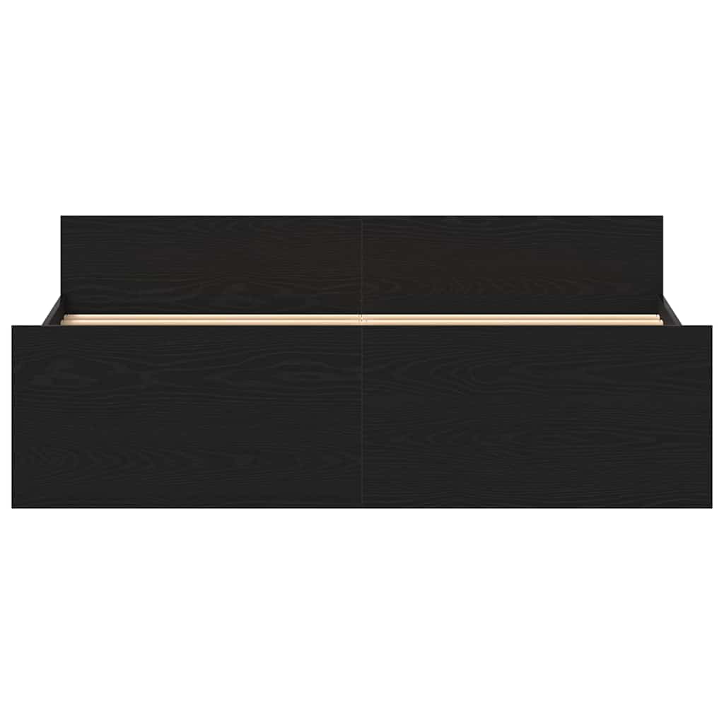 Giroletto senza Materasso Rovere Nero 150x200 cm Truciolato | homemem39