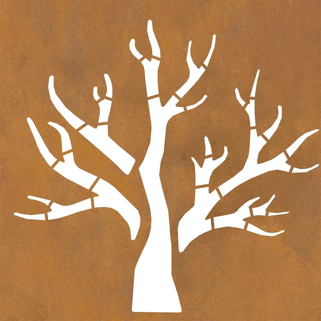 Rastrelliera per Legna da Ardere 40x40x40 cm in Acciaio Corten