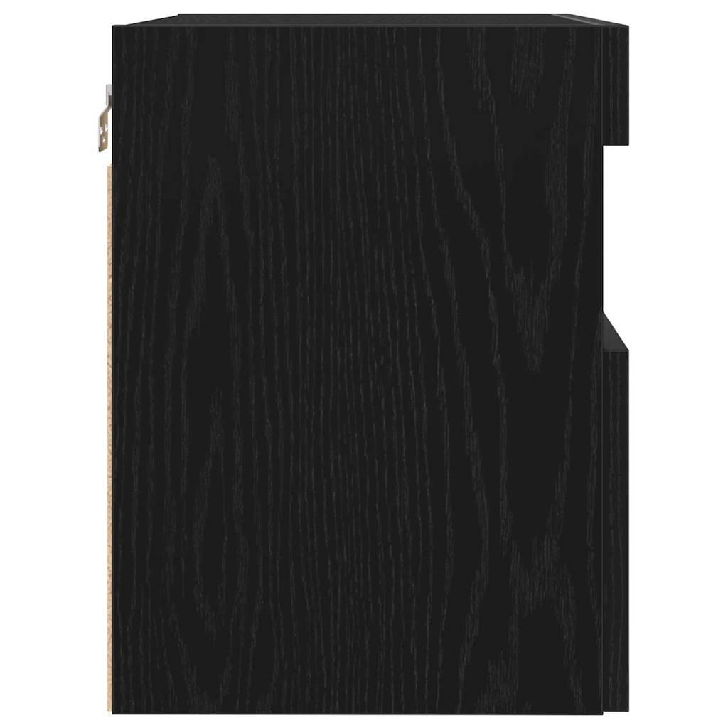 Mobile TV da parete con LED 2 pcs Rovere nero 60 x 30 x 40 cm | homemem39