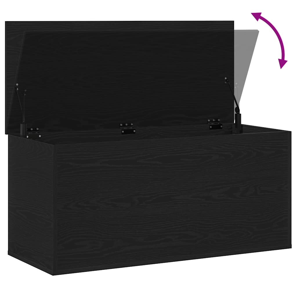 Scatola di Stoccaggio Rovere nero 100 x 42 x 46 cm