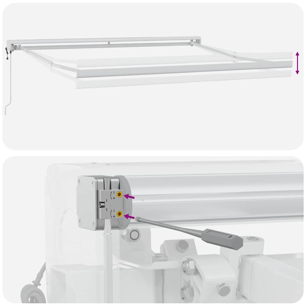 Tenda Retrattile Multicolore 300 x 250 cm Tessuto e Metallo - homemem39