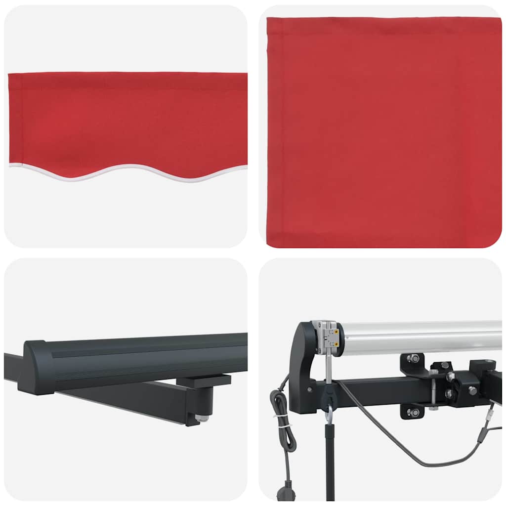Tenda retrattile Rosso 400 × 300 cm Poliestere | homemem39