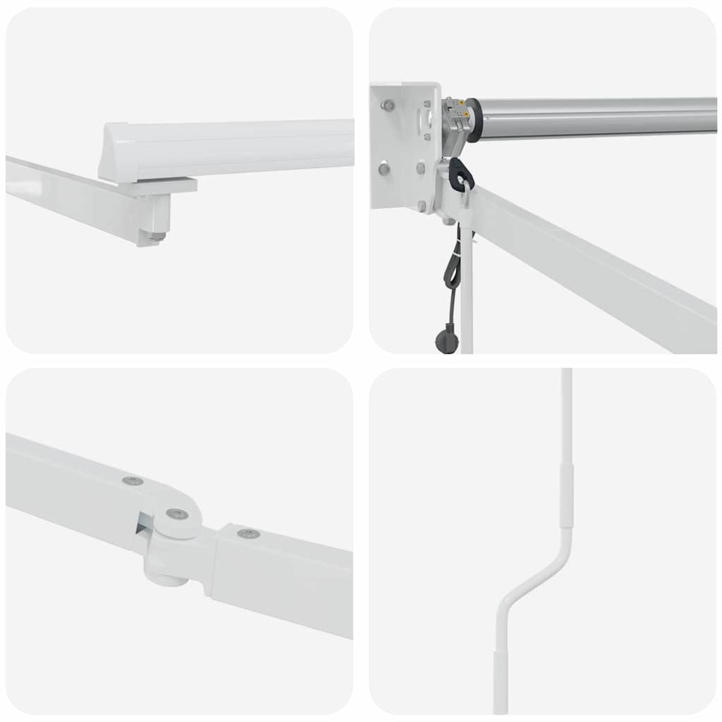 Tenda Retrattile Verde e Bianco 400 × 300 cm Tessuto e acciaio | homemem39