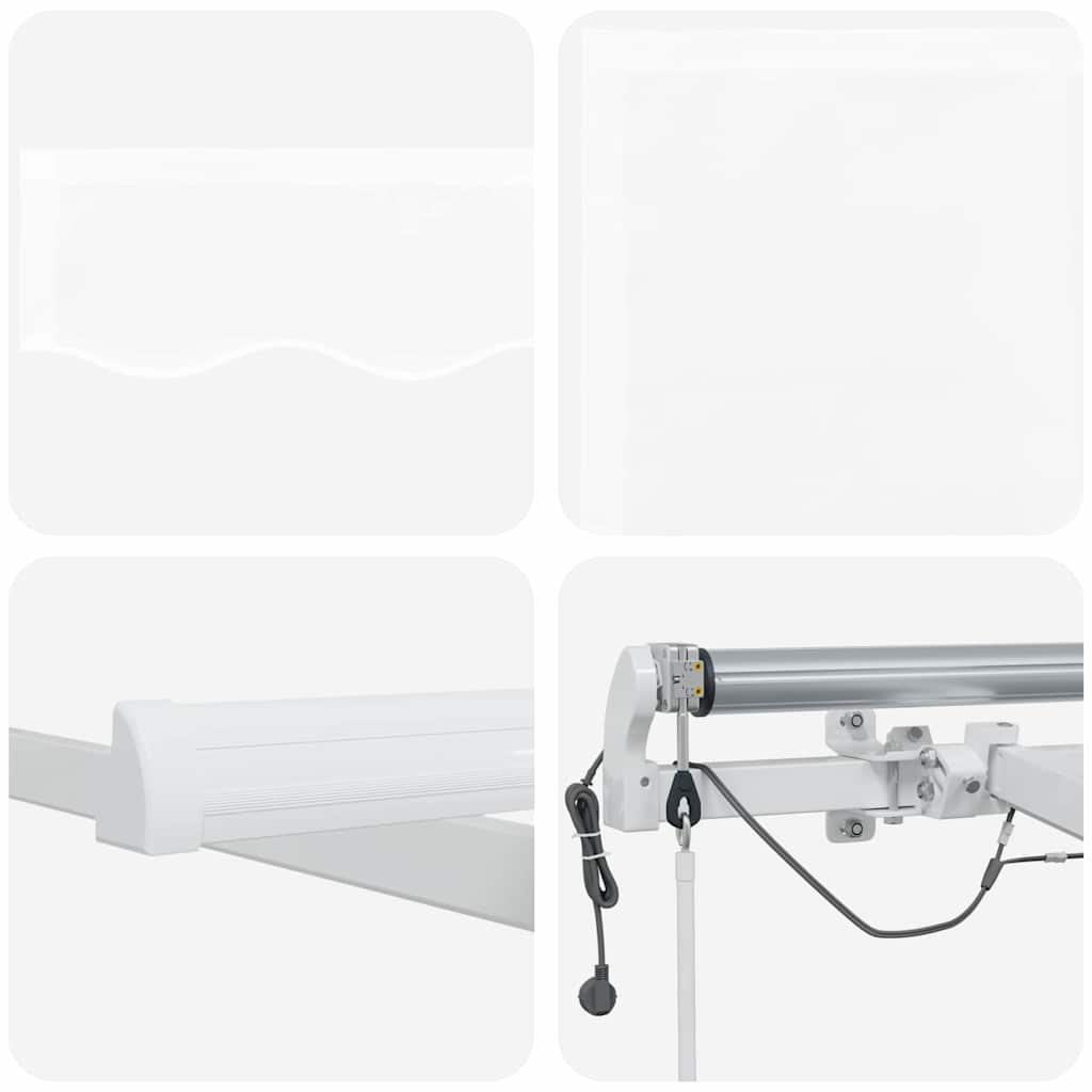 Tenda Retrattile Bianco 500 × 350 cm Poliestere e Metallo | homemem39