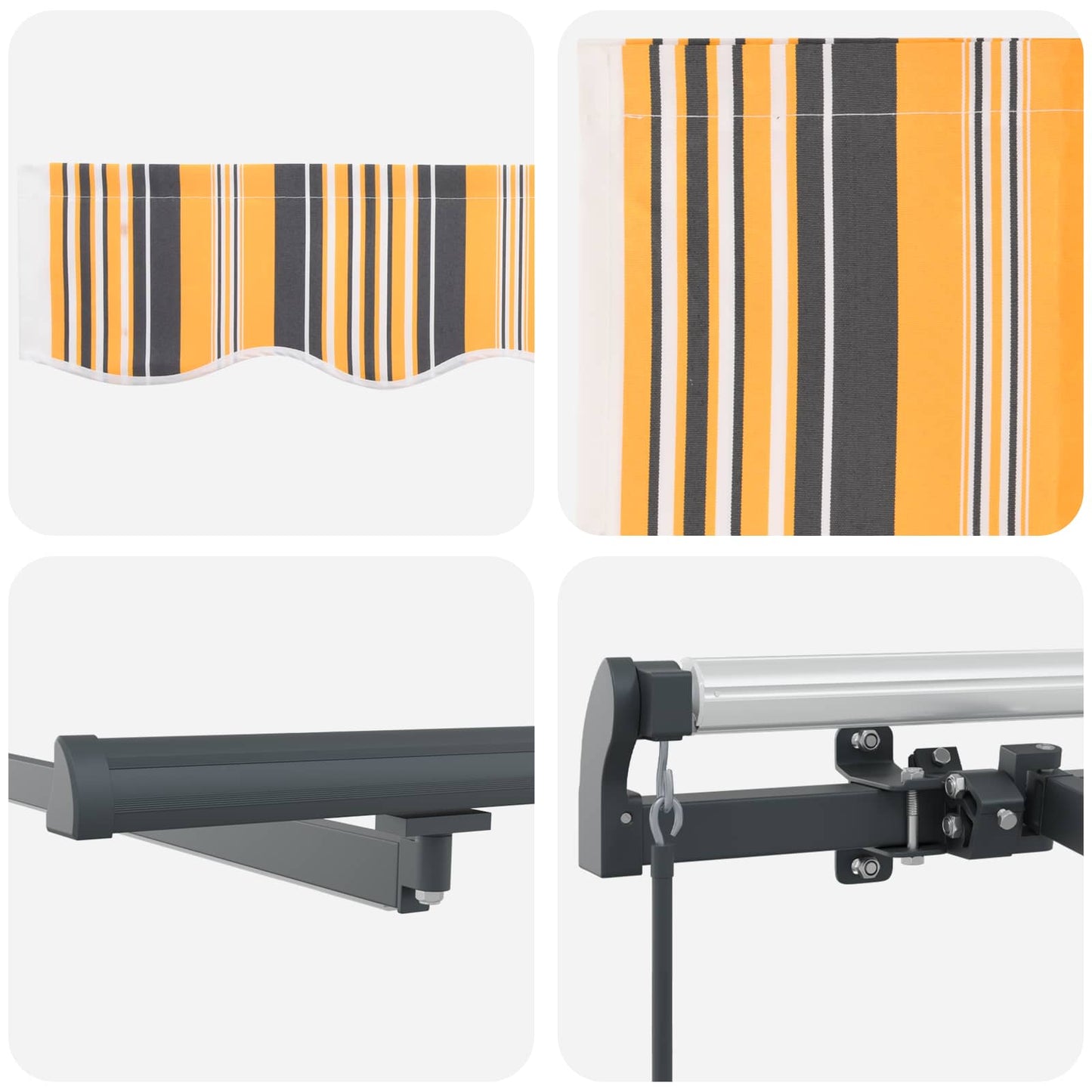 Tenda Retrattile Multicolore 600 ×300 cm Tessuto | homemem39