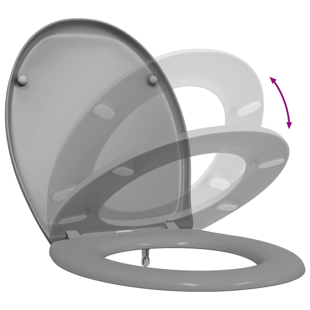 Sedile del WC Grigio 44,8 x 37,3 x 4,2 cm Duroplast