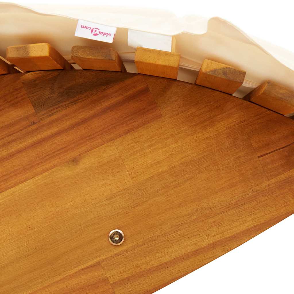 Lettino da sole 2 pcs Marrone Legno di Acacia Massello