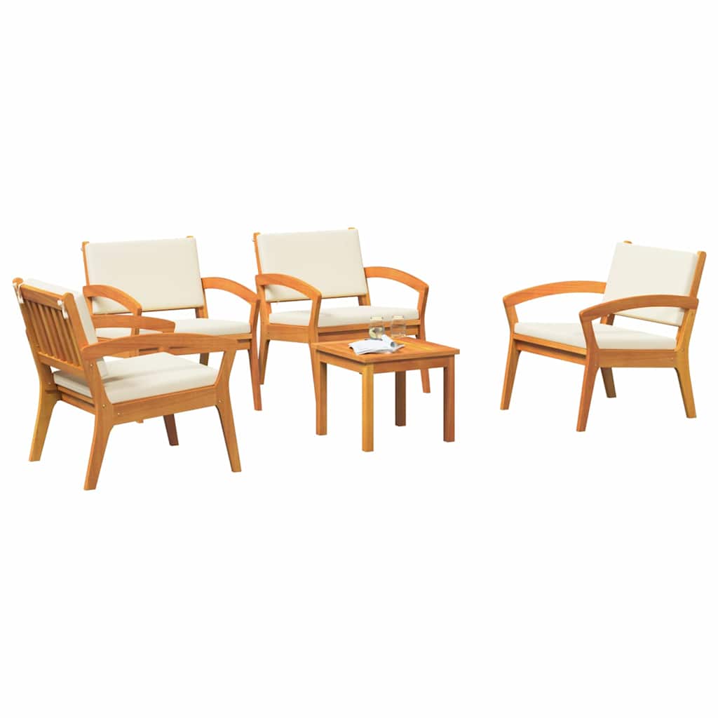 Set bistrot con cuscino 5 pcs Marrone Poliestere | homemem39