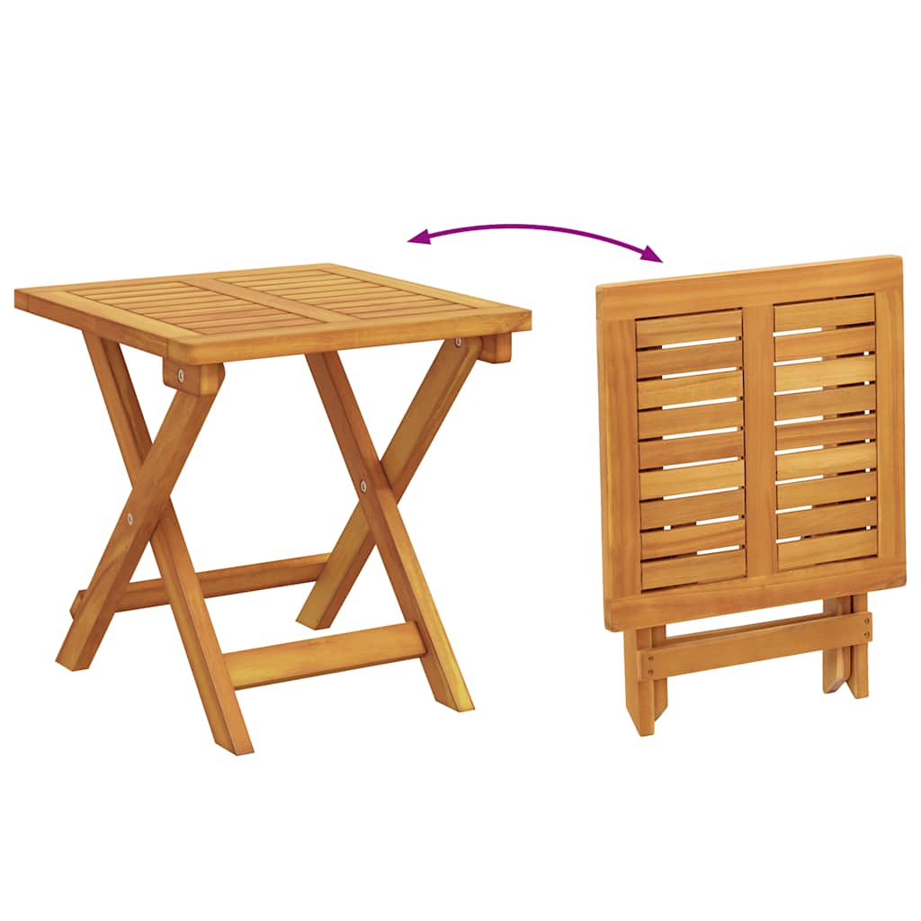 Lettino Prendisole con Tavolino Legno Massello di Acacia | homemem39