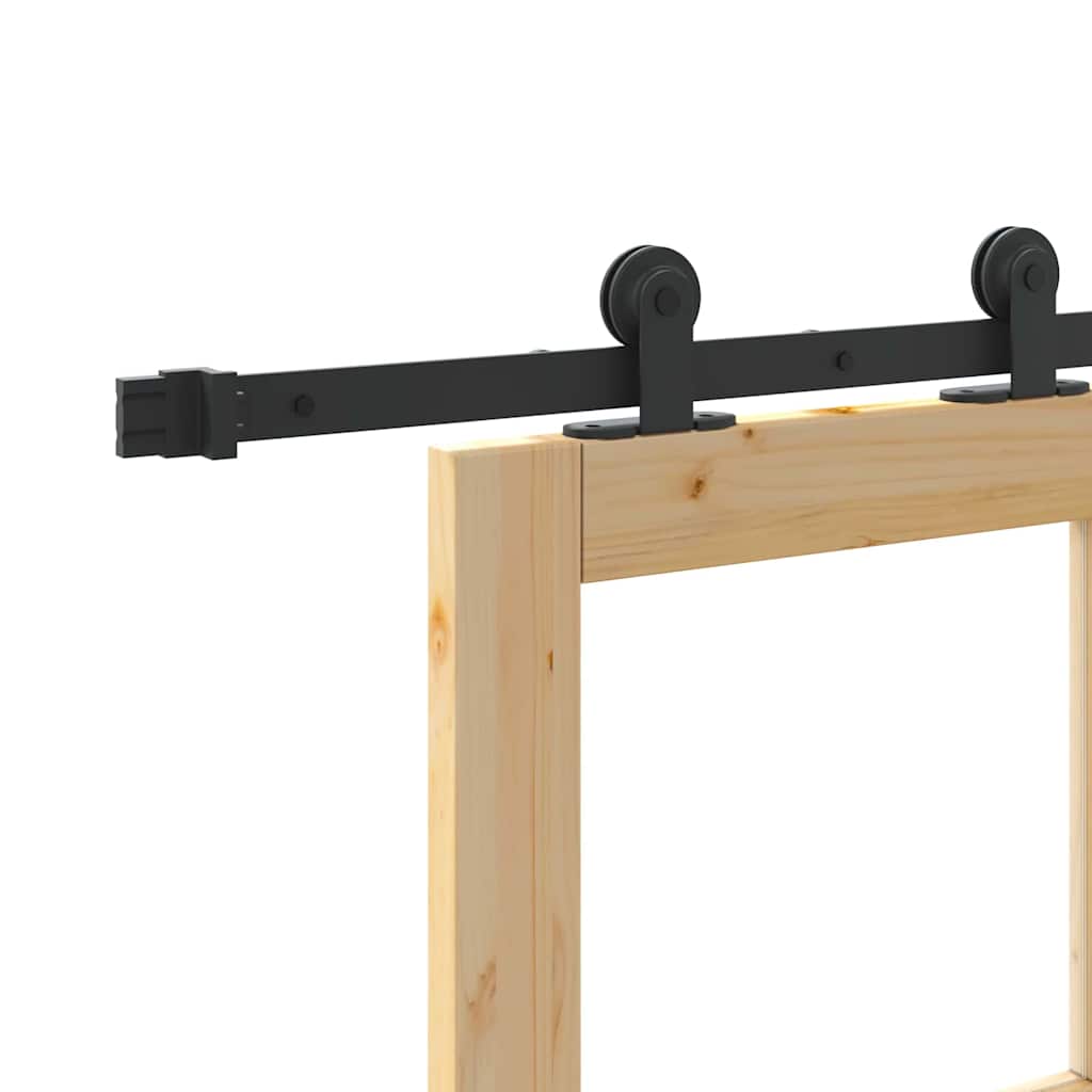 Porta scorrevole ORKDAL Naturale e Nero 73,5 x 198,5 cm | homemem39