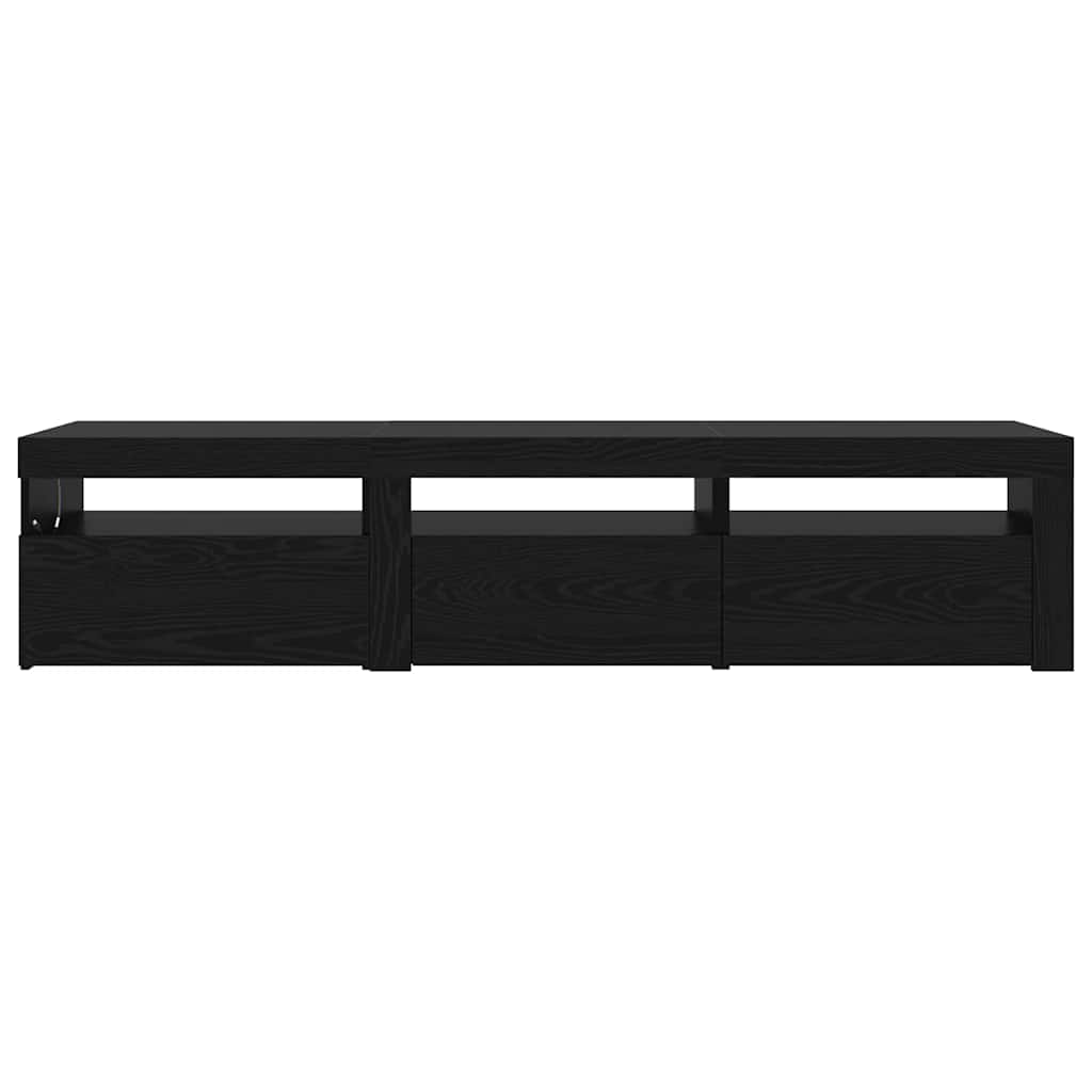 Mobile TV 2 pcs Rovere Nero Legno ingegnerizzato | homemem39