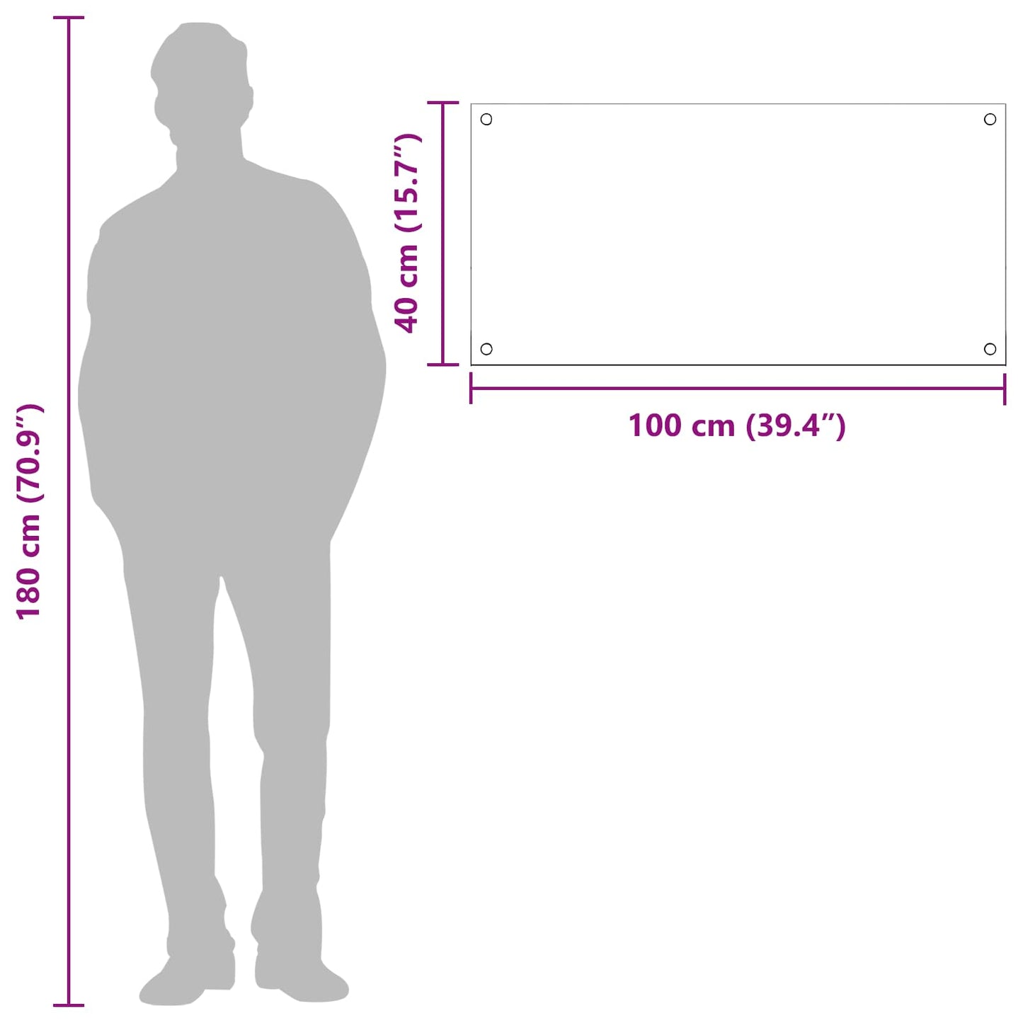 Rivestimento da Cucina Grigio scuro 100 x 40 x 0,6 cm