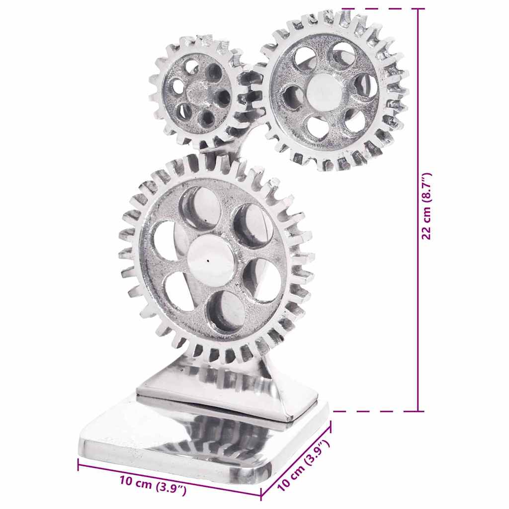 Fermalibri 2 pcs Argento 10 x 10 x 22 cm Alluminio - homemem39