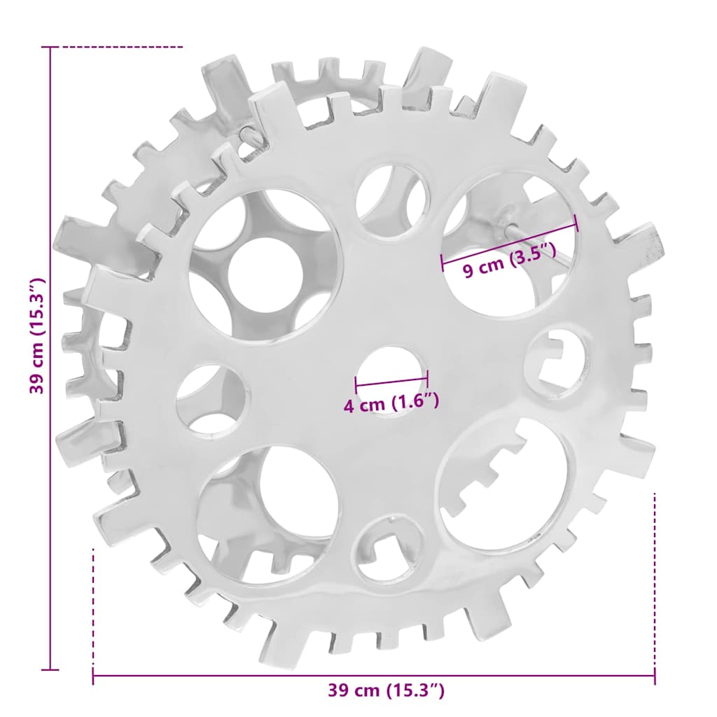 Portabottiglie Argento 39 x 39 x 14 cm Alluminio - homemem39
