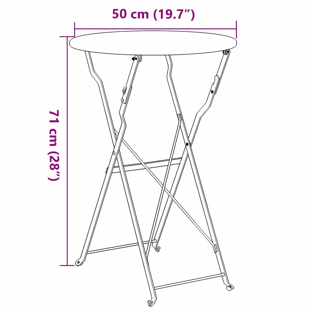 Tavolo da bistrot Beige Ø 50 x 71 cm
