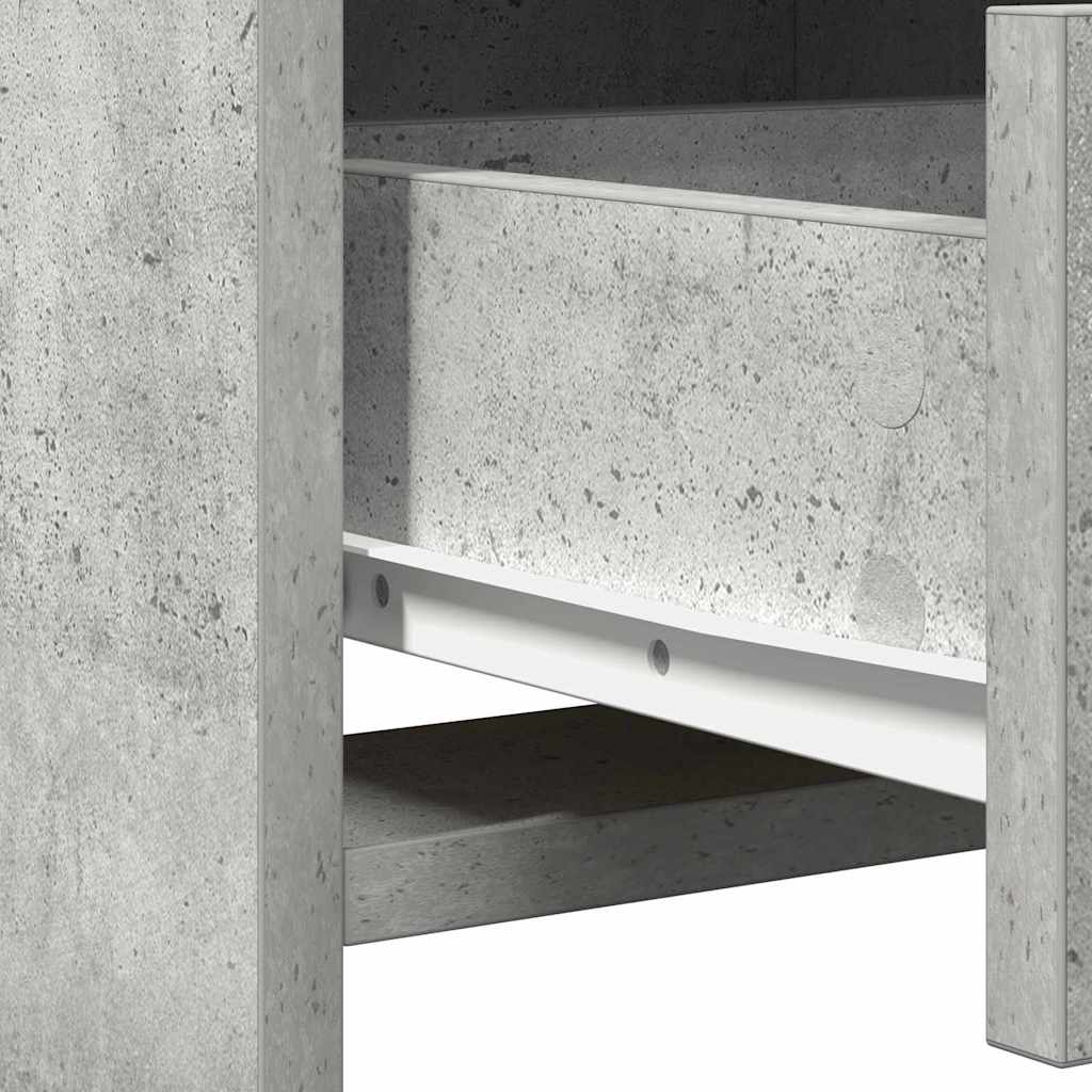 Credenza Grigio cemento 40 x 41 x 135 cm Legno multistrato
