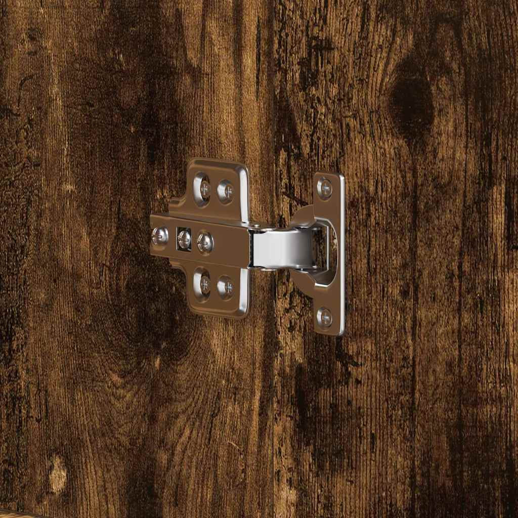 Mobile per scarpe con lo scaffale Rovere fumé 80 x 39 x 178 cm