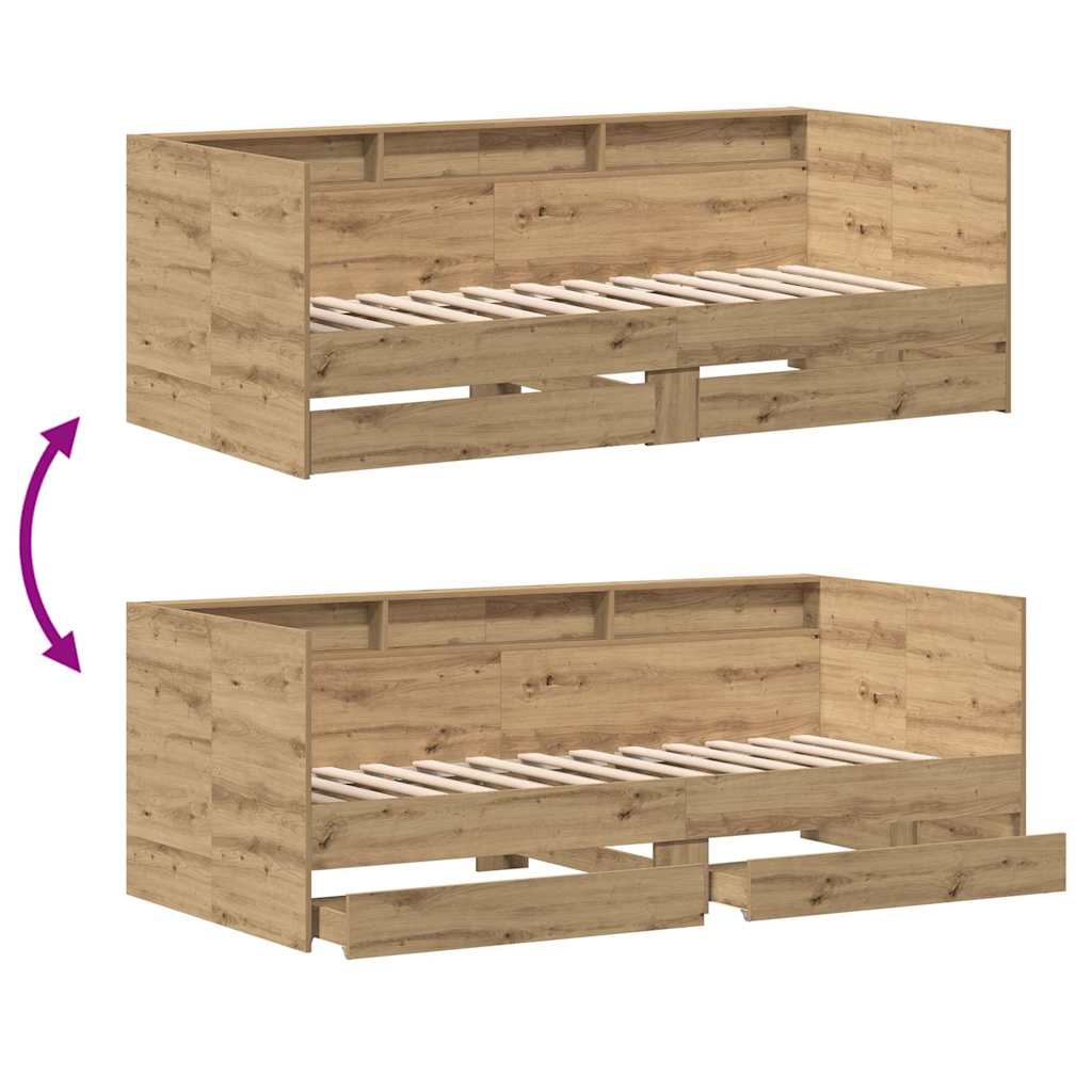 Daybed Rovere artigianale 75 x 190 cm Legno multistrato