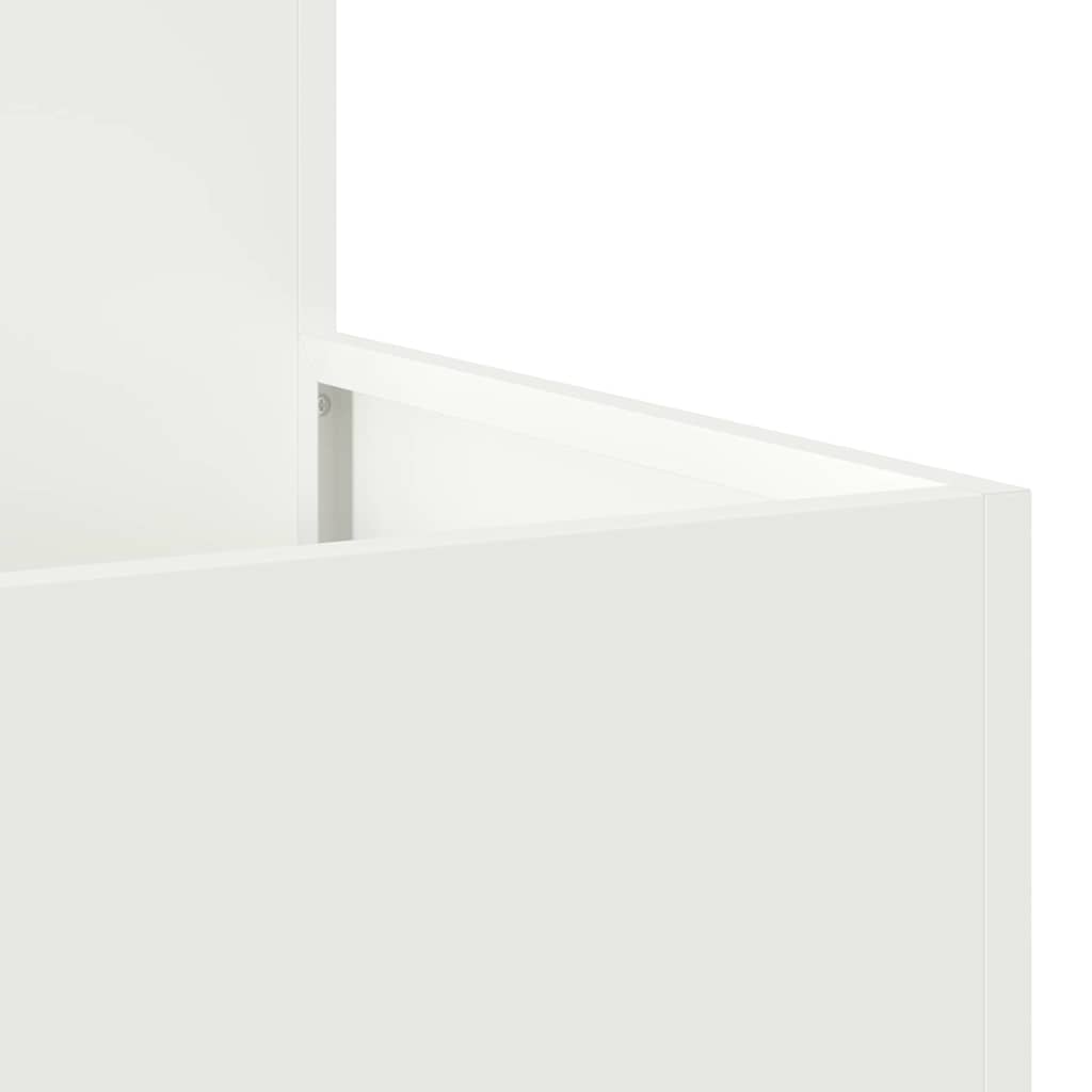Vaso da giardino Bianco 100 x 100 x 48 cm Acciaio | homemem39
