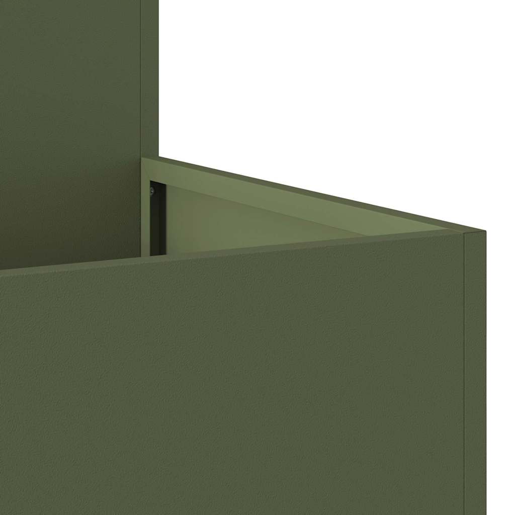 Vaso da giardino Oliver verde 100 x 100 x 48 cm Acciaio | homemem39