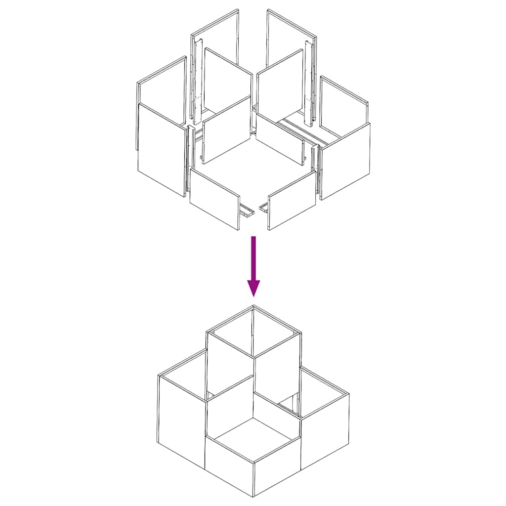 Vaso da giardino Nero 80 x 80 x 60 cm Acciaio